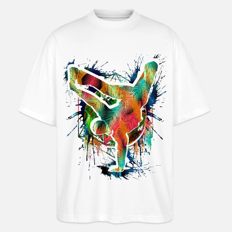 Breakdance - Breakdancer - Breakdancing - BBoy - Stanley/Stella Oversized Unisex Bio T-Shirt Blaster 2.0 - Weiß