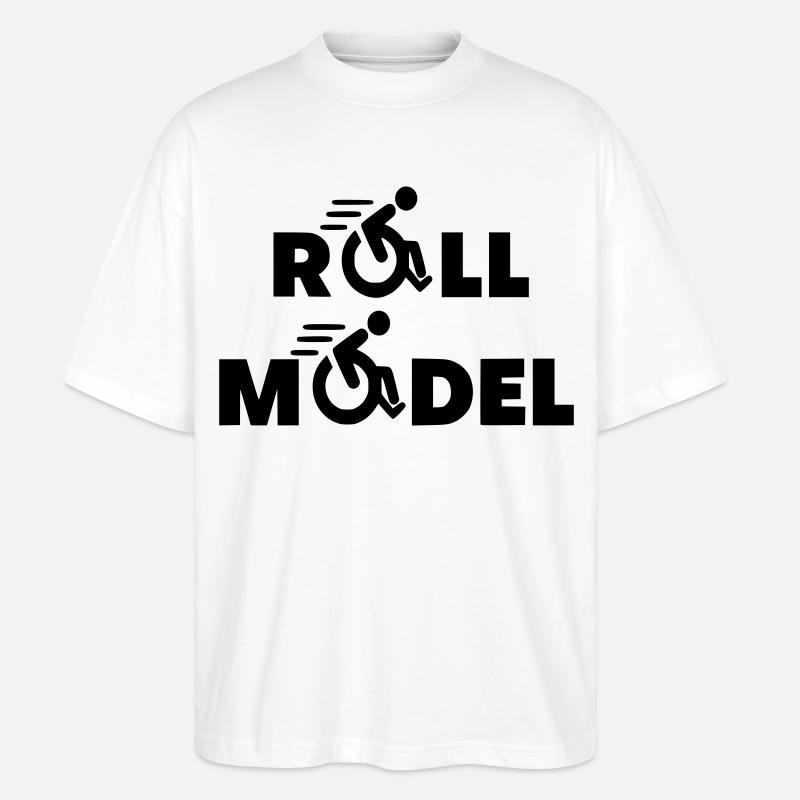 Jeder Rollstuhlfahrer ist ein Vorbild * - Stanley/Stella Oversized Unisex Bio T-Shirt Blaster 2.0 - Weiß