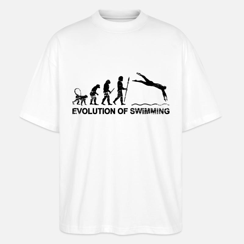 Schwimmer Evolution - Stanley/Stella Oversized Unisex Bio T-Shirt Blaster 2.0 - Weiß