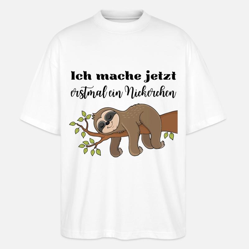 Ich mache jetzt erstmal ein Nickerchen - Stanley/Stella Oversized Unisex Bio T-Shirt Blaster 2.0 - Weiß