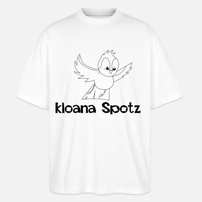 kloana Spotz-kleiner Spatz, dialecte autrichien - T-shirt bio Blaster 2.0 coupe oversize Stanley/Stella Unisexe - blanc