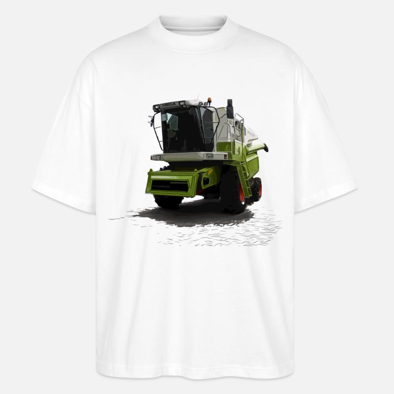 Mähdrescher Mega 360 - Stanley/Stella Oversized Unisex Bio T-Shirt Blaster 2.0 - Weiß