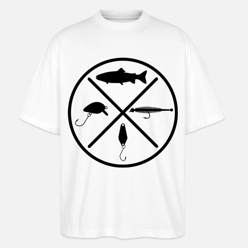 Forelle Kunstköder - Stanley/Stella Oversized Unisex Bio T-Shirt Blaster 2.0 - Weiß