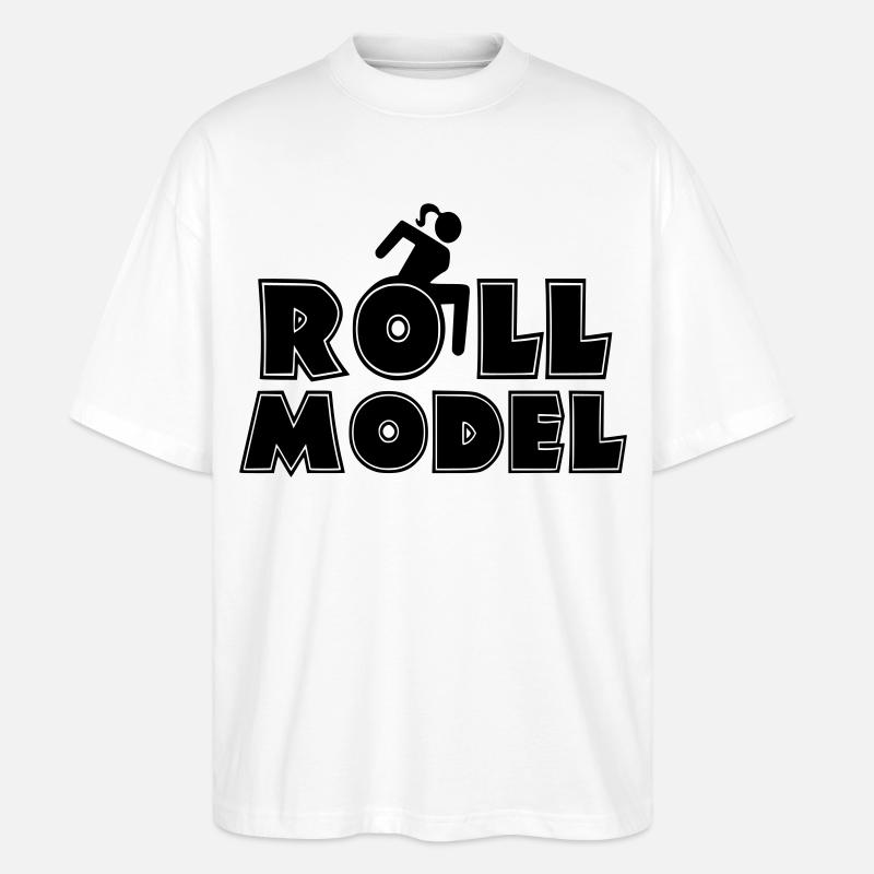 Jeder Rollstuhlfahrer ist ein Vorbild * - Stanley/Stella Oversized Unisex Bio T-Shirt Blaster 2.0 - Weiß