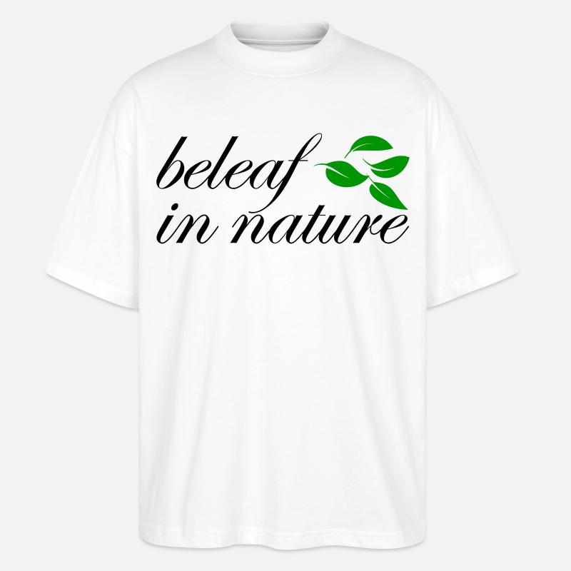 beleaf in nature - Stanley/Stella Oversized Unisex Bio T-Shirt Blaster 2.0 - Weiß