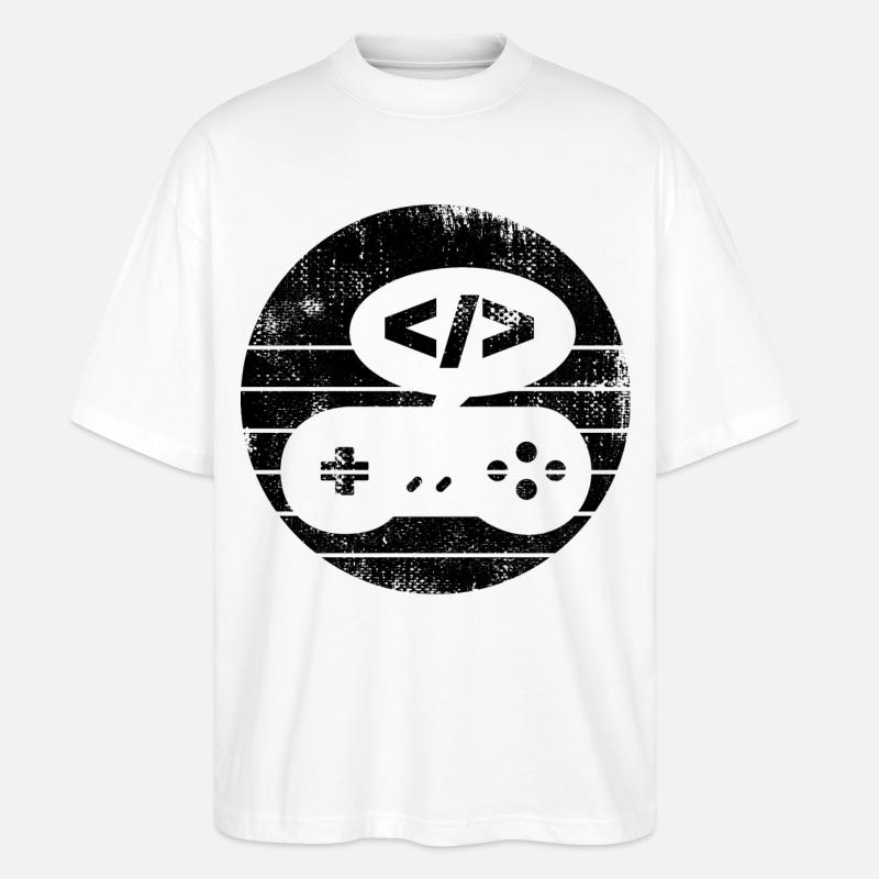 Videospiel Programmierer - Stanley/Stella Oversized Unisex Bio T-Shirt Blaster 2.0 - Weiß