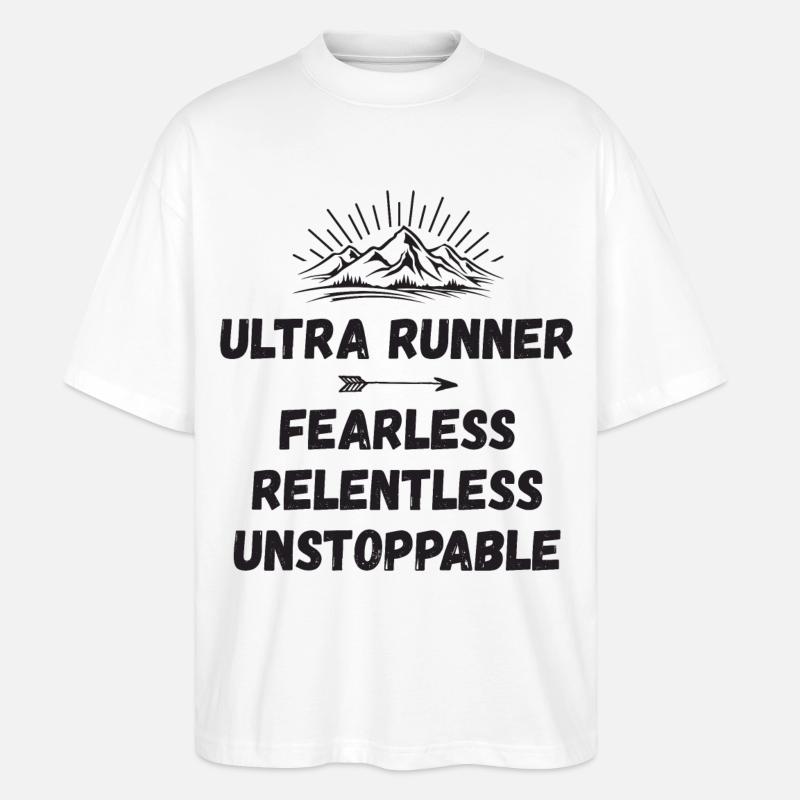 Ultra Runner - Intrépide. Implacable. Imparable. - T-shirt bio Blaster 2.0 coupe oversize Stanley/Stella Unisexe - blanc