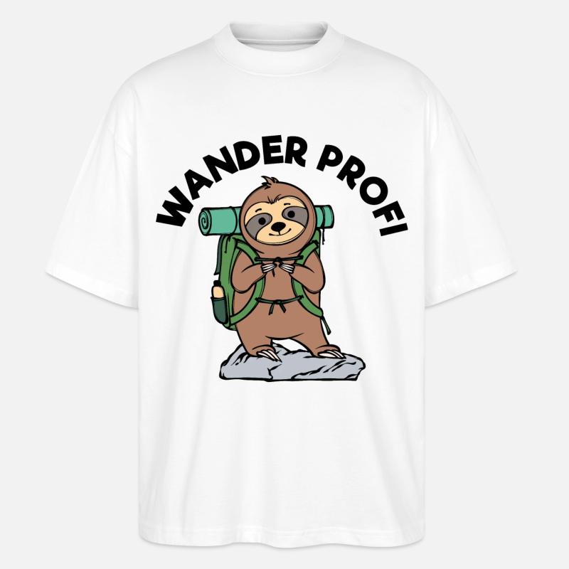Wandern Statement Klettern Wanderrouten Wanderer - Stanley/Stella Oversized Unisex Bio T-Shirt Blaster 2.0 - Weiß