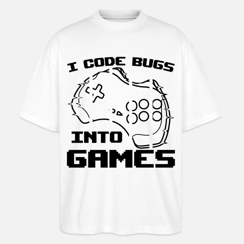 Video Game Programmer - Stanley/Stella Oversized Unisex Organic T-shirt Blaster 2.0 - white