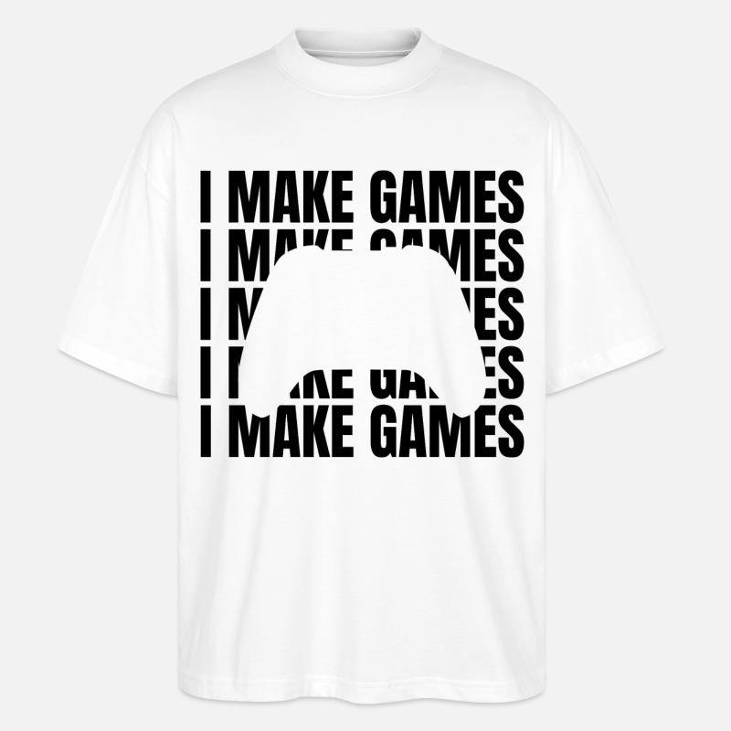Game Designer Spruch - Stanley/Stella Oversized Unisex Bio T-Shirt Blaster 2.0 - Weiß