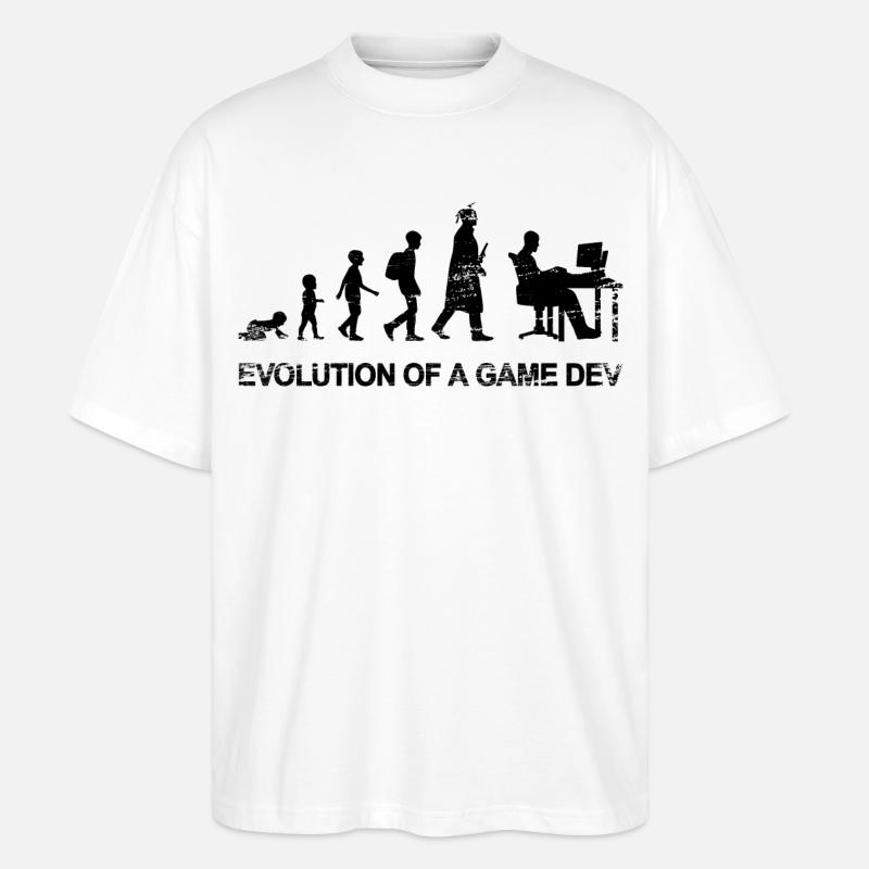 Development of a game developer - Stanley/Stella Oversized Unisex Organic T-shirt Blaster 2.0 - white