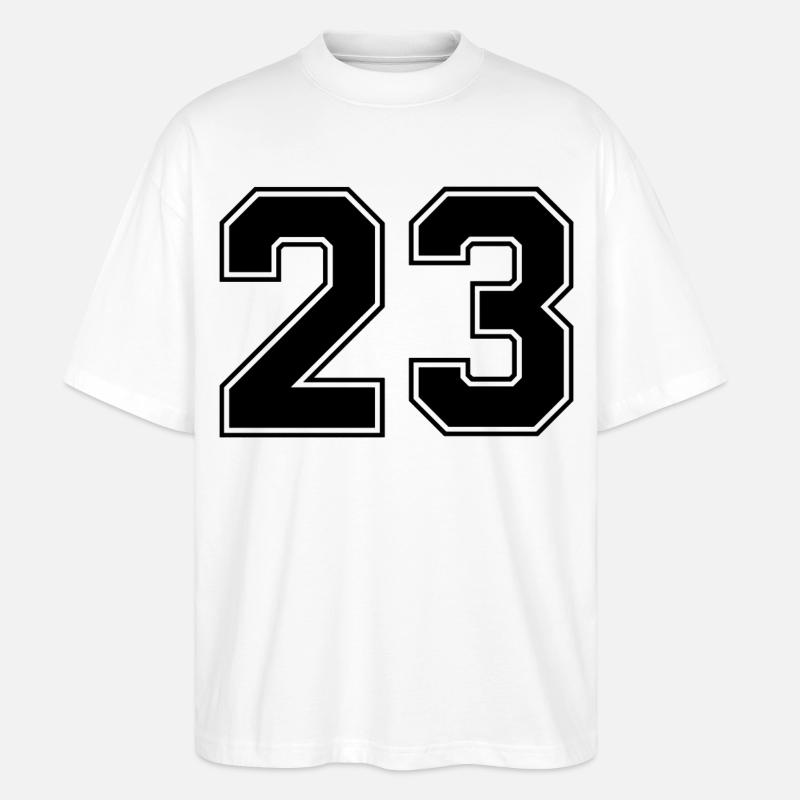 Nummer dreiundzwanzig 23 - Stanley/Stella Oversized Unisex Bio T-Shirt Blaster 2.0 - Weiß