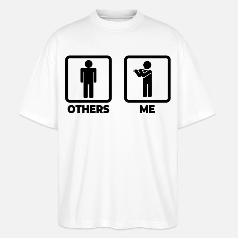 Figurine de bâton de flûte - T-shirt bio Blaster 2.0 coupe oversize Stanley/Stella Unisexe - blanc