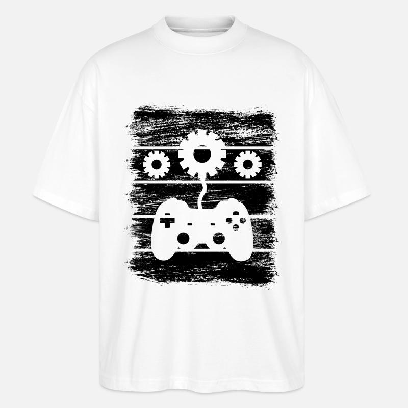 Game Developer - Stanley/Stella Oversized Unisex Organic T-shirt Blaster 2.0 - white