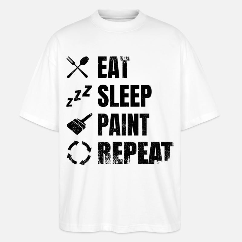 Maler Zeitplan - Stanley/Stella Oversized Unisex Bio T-Shirt Blaster 2.0 - Weiß
