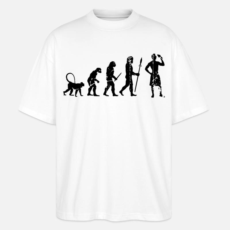 Entwicklung des Eiscreme Liebhabers - Stanley/Stella Oversized Unisex Bio T-Shirt Blaster 2.0 - Weiß