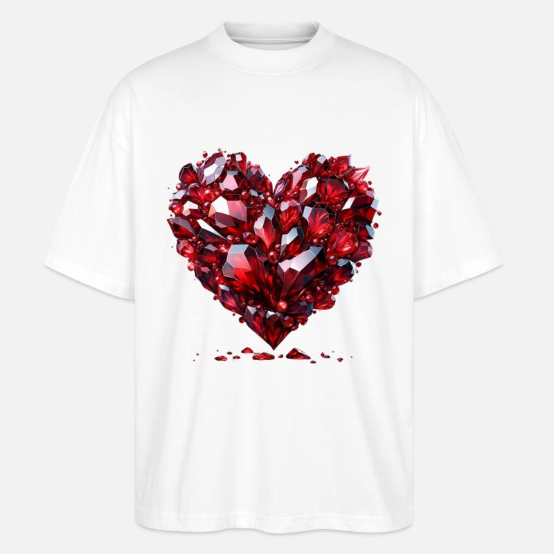 Ruby Love T-Shirt - Stanley/Stella Oversized Unisex Bio T-Shirt Blaster 2.0 - Weiß