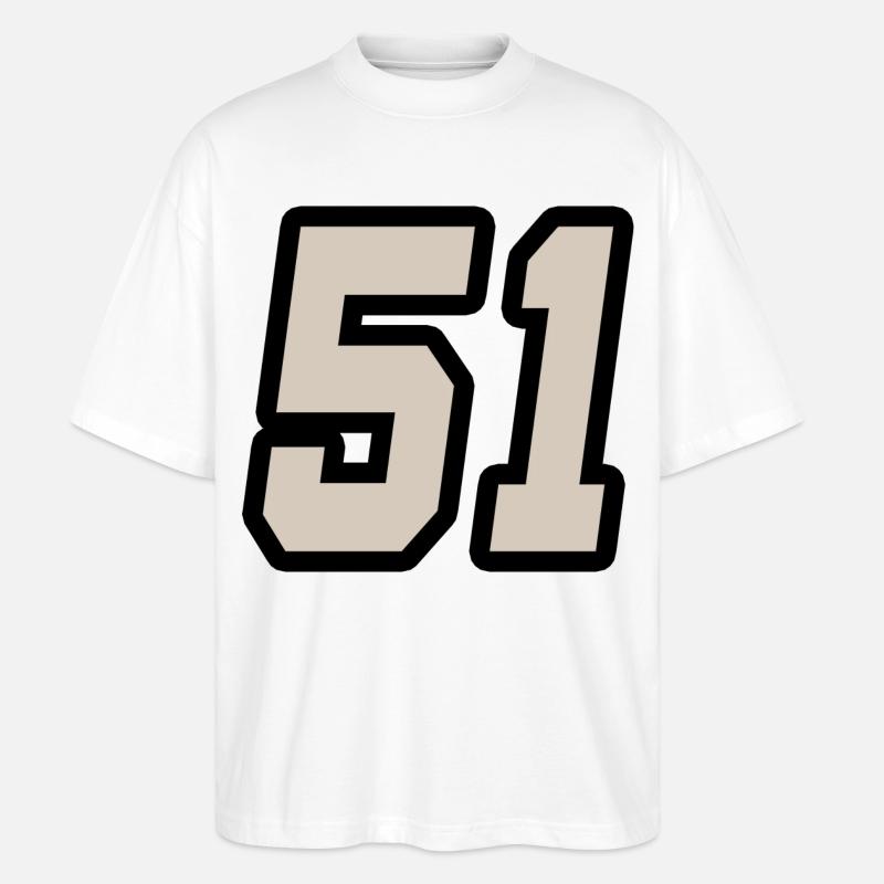 Nummer einundfünfzig 51 - Stanley/Stella Oversized Unisex Bio T-Shirt Blaster 2.0 - Weiß