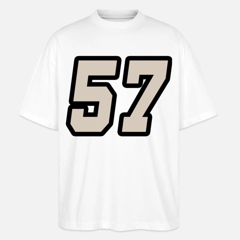 Nummer siebenundfünfzig 57 - Stanley/Stella Oversized Unisex Bio T-Shirt Blaster 2.0 - Weiß