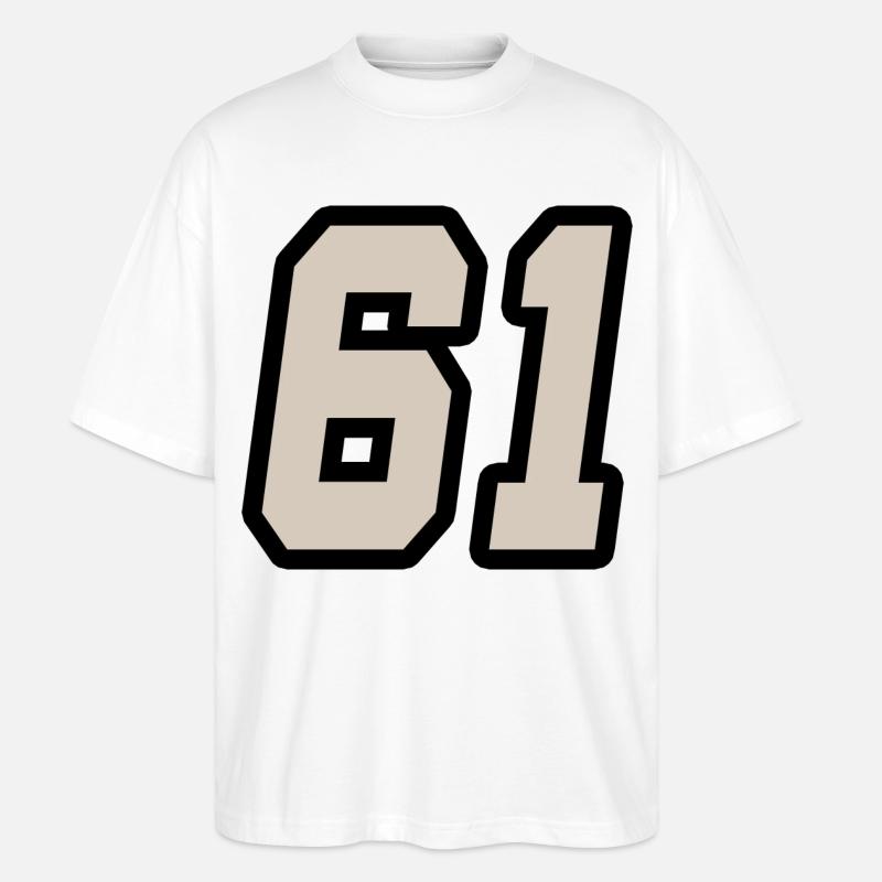 Nummer einundsechzig 61 - Stanley/Stella Oversized Unisex Bio T-Shirt Blaster 2.0 - Weiß