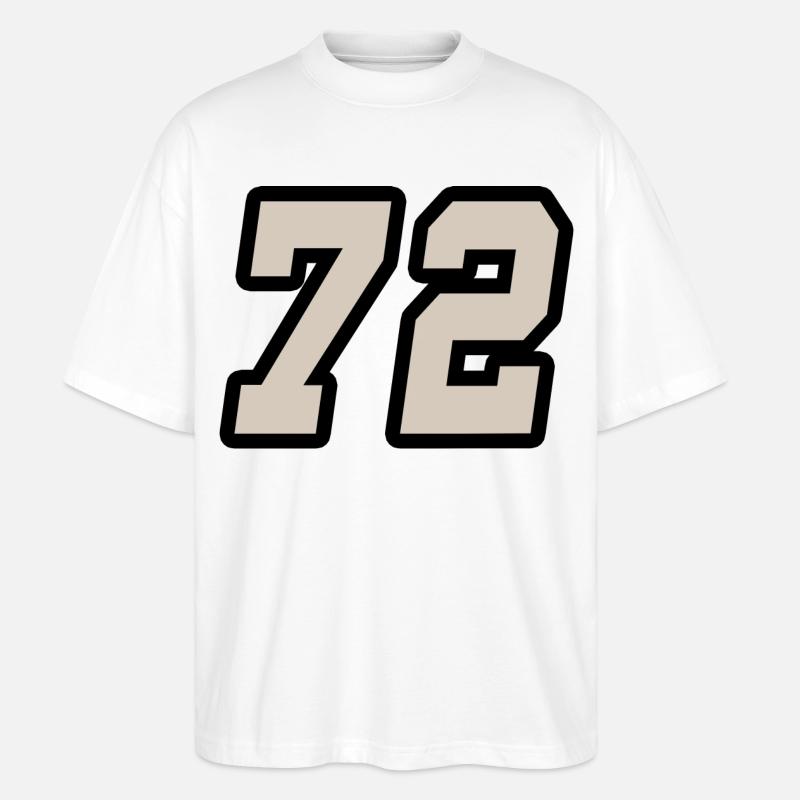 Nummer zweiundsiebzig 72 - Stanley/Stella Oversized Unisex Bio T-Shirt Blaster 2.0 - Weiß