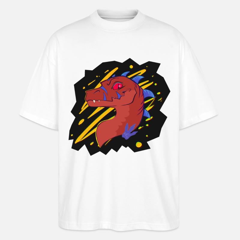 Firia, die Chimäre (von Derpy Fox) - Stanley/Stella Oversized Unisex Bio T-Shirt Blaster 2.0 - Weiß