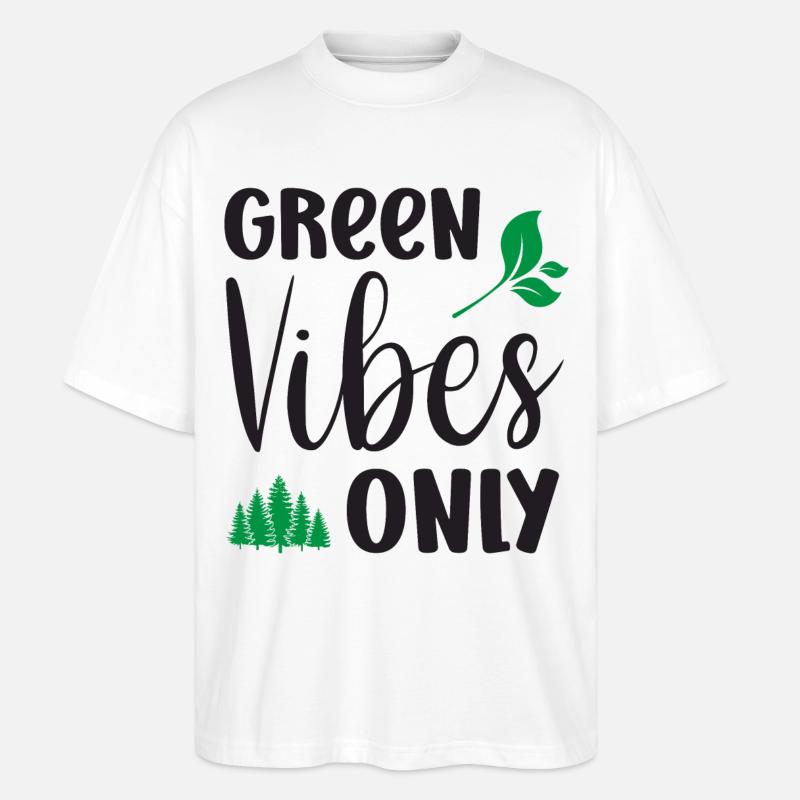 Nur grüne Vibes - Stanley/Stella Oversized Unisex Bio T-Shirt Blaster 2.0 - Weiß