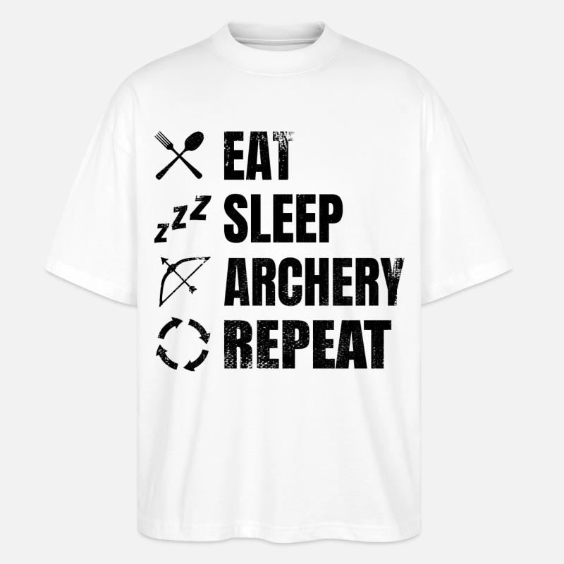 Bogensport Zeitplan - Stanley/Stella Oversized Unisex Bio T-Shirt Blaster 2.0 - Weiß