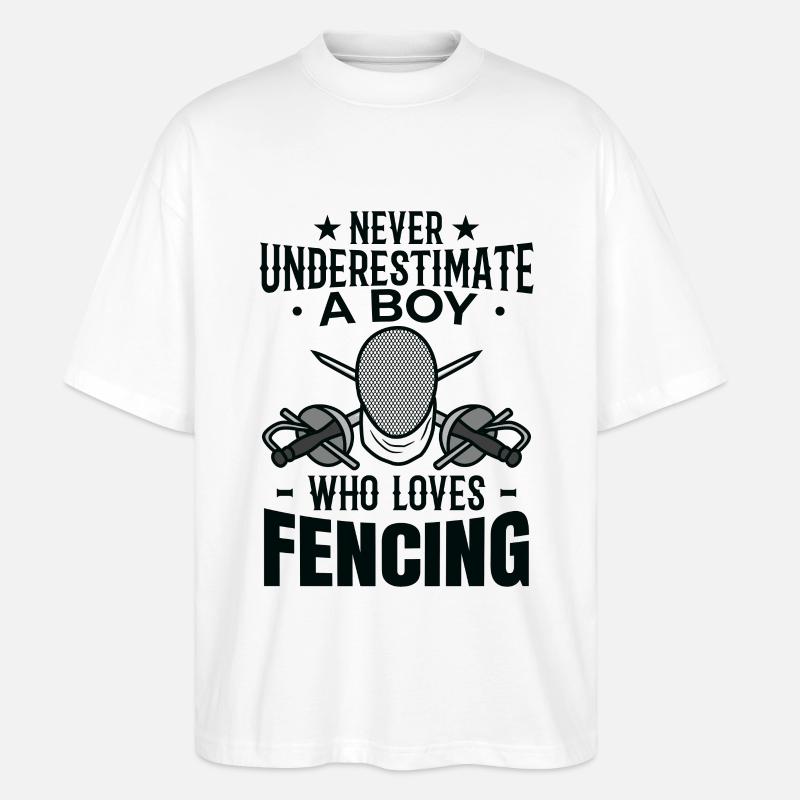 Fechtjunge - Stanley/Stella Oversized Unisex Bio T-Shirt Blaster 2.0 - Weiß