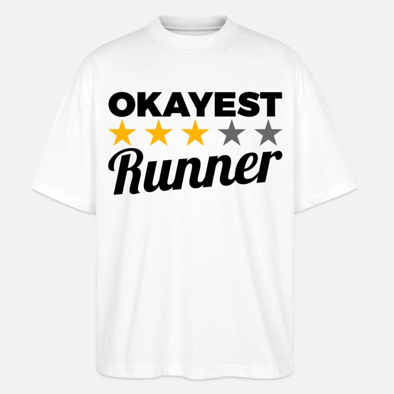 Lustiger Läufer - Stanley/Stella Oversized Unisex Bio T-Shirt Blaster 2.0 - Weiß