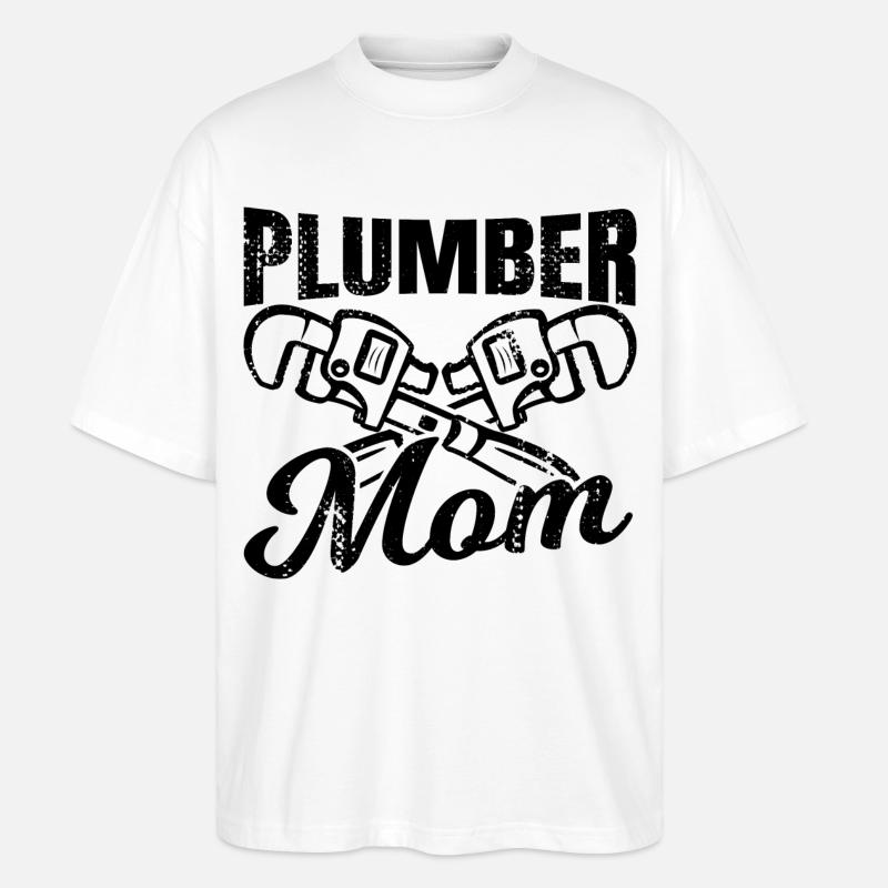 Klempner Mutter - Stanley/Stella Oversized Unisex Bio T-Shirt Blaster 2.0 - Weiß