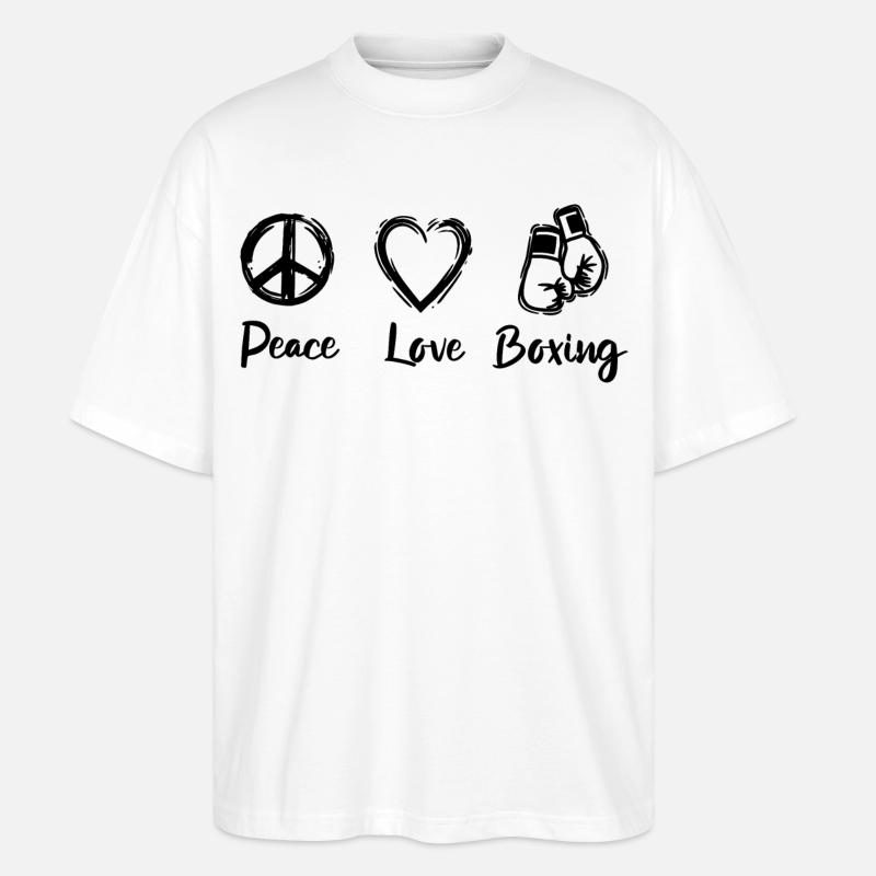Boxer Liebe - Stanley/Stella Oversized Unisex Bio T-Shirt Blaster 2.0 - Weiß