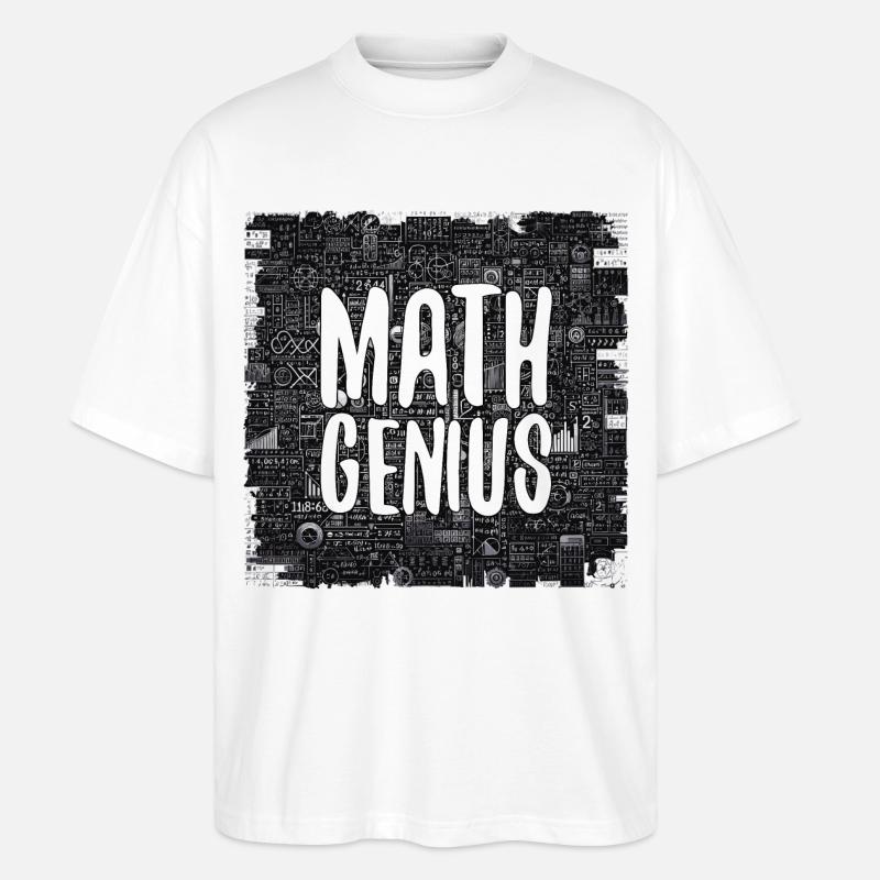Math Genius Math Genius Math cadeau - T-shirt bio Blaster 2.0 coupe oversize Stanley/Stella Unisexe - blanc