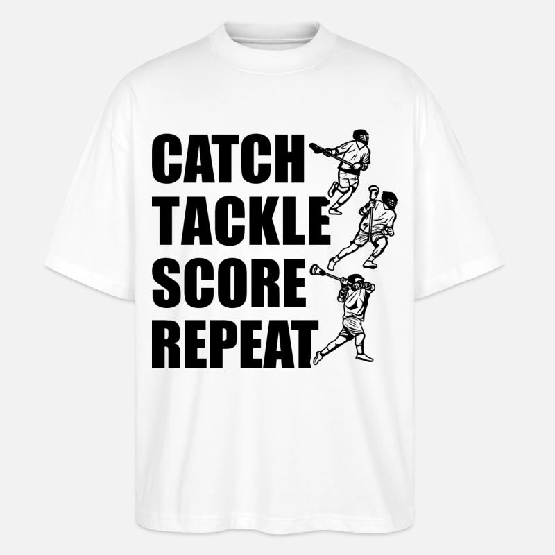 Attraper, plaquer, pointer, répéter - T-shirt bio Blaster 2.0 coupe oversize Stanley/Stella Unisexe - blanc