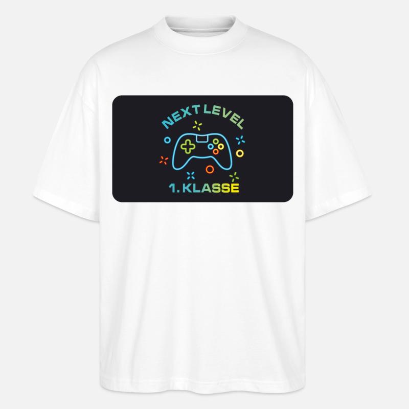 Game Controller - Next Level 1st Class - Stanley/Stella Oversized Unisex Organic T-shirt Blaster 2.0 - white