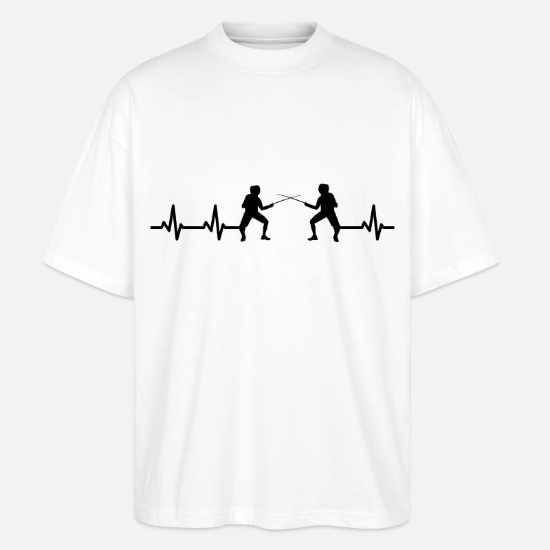 Fechter Herzlinie - Stanley/Stella Oversized Unisex Bio T-Shirt Blaster 2.0 - Weiß