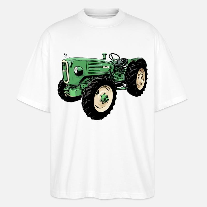 man Ackerdiesel Allrad 4N2 Traktor - Stanley/Stella Oversized Unisex Bio T-Shirt Blaster 2.0 - Weiß