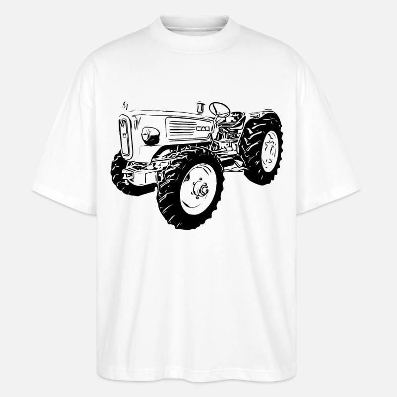 Ackerdiesel Allrad Traktor 4N2 - Stanley/Stella Oversized Unisex Bio T-Shirt Blaster 2.0 - Weiß
