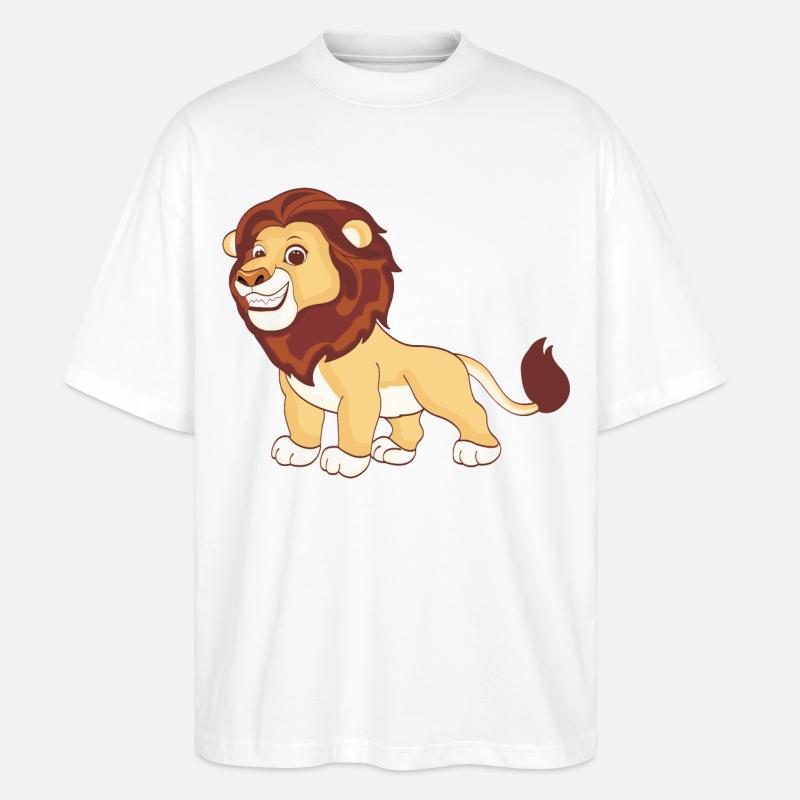 Ein prächtiger Löwe - Stanley/Stella Oversized Unisex Bio T-Shirt Blaster 2.0 - Weiß