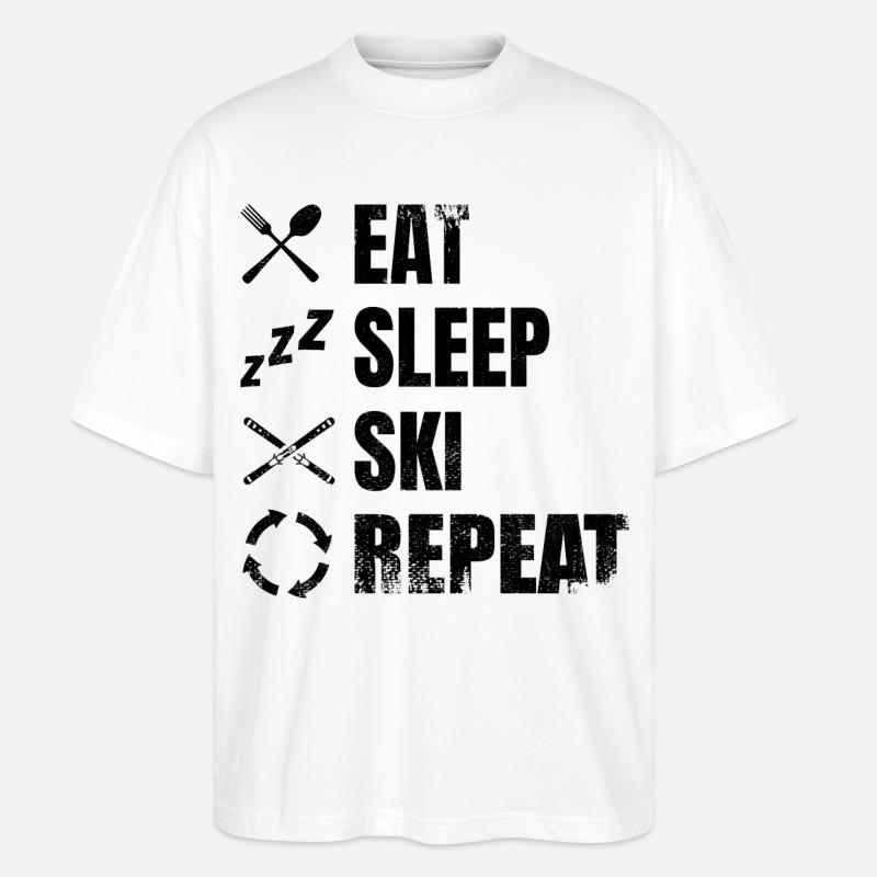 Routine des amateurs de ski - T-shirt bio Blaster 2.0 coupe oversize Stanley/Stella Unisexe - blanc