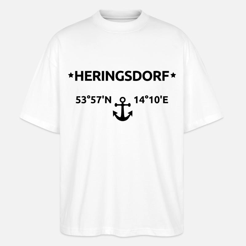 Heringsdorf Coordinates - Stanley/Stella Oversized Unisex Organic T-shirt Blaster 2.0 - white