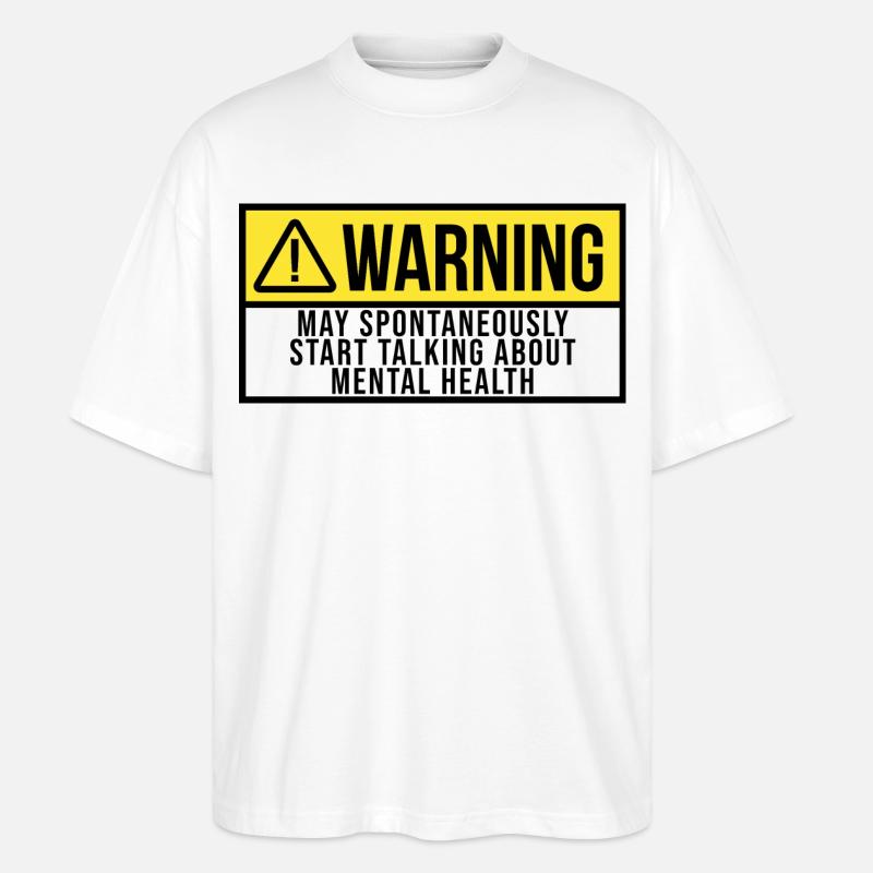 geistige Gesundheit - Stanley/Stella Oversized Unisex Bio T-Shirt Blaster 2.0 - Weiß
