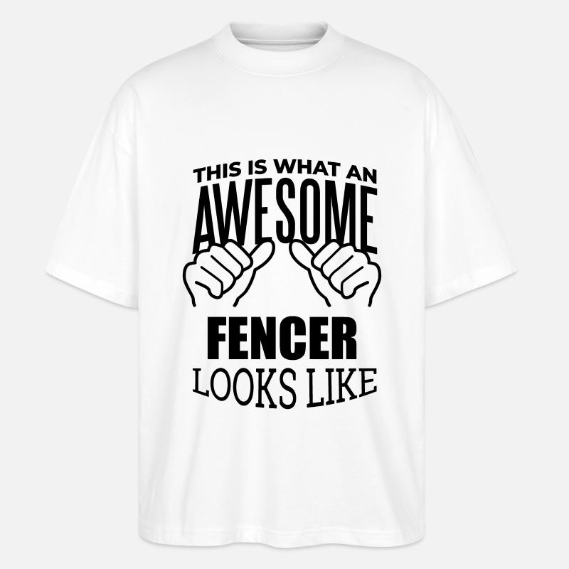 Fechten - Stanley/Stella Oversized Unisex Bio T-Shirt Blaster 2.0 - Weiß