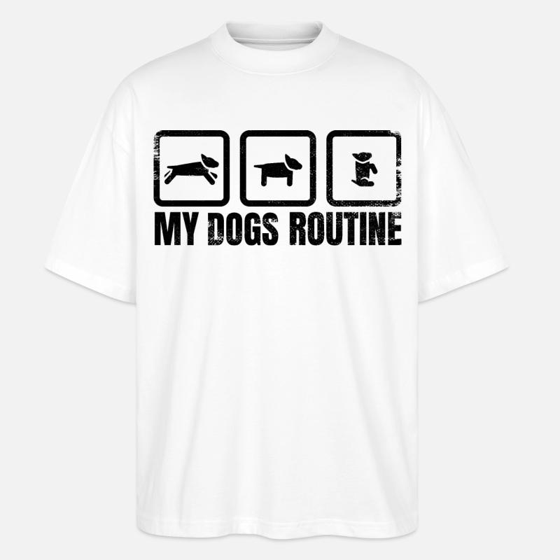 Routine canine - T-shirt bio Blaster 2.0 coupe oversize Stanley/Stella Unisexe - blanc