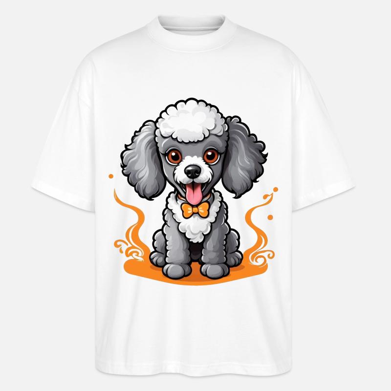 Dapper Poodle - Stanley/Stella Oversized Unisex Bio T-Shirt Blaster 2.0 - Weiß