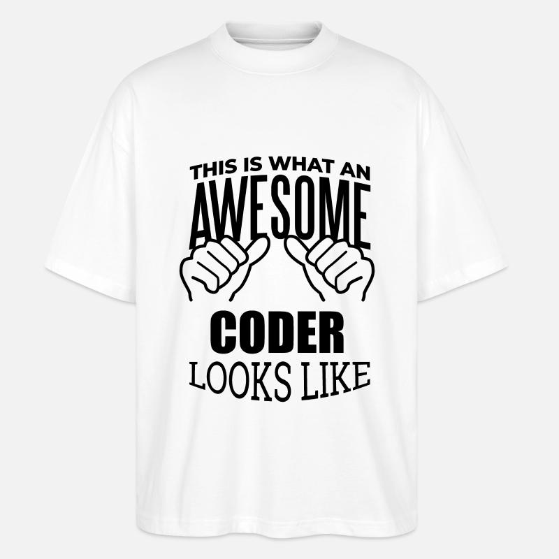 codeur - T-shirt bio Blaster 2.0 coupe oversize Stanley/Stella Unisexe - blanc