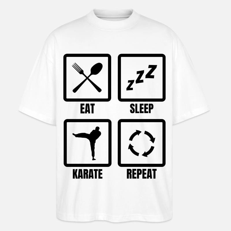 Routine de karaté - T-shirt bio Blaster 2.0 coupe oversize Stanley/Stella Unisexe - blanc