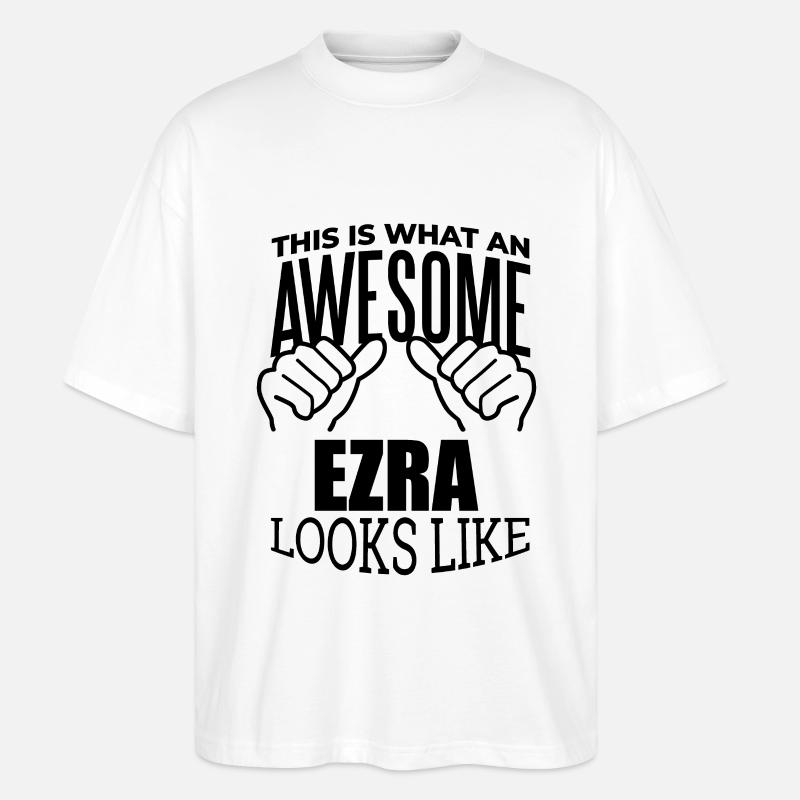 Ezra - Stanley/Stella Oversized Unisex Bio T-Shirt Blaster 2.0 - Weiß