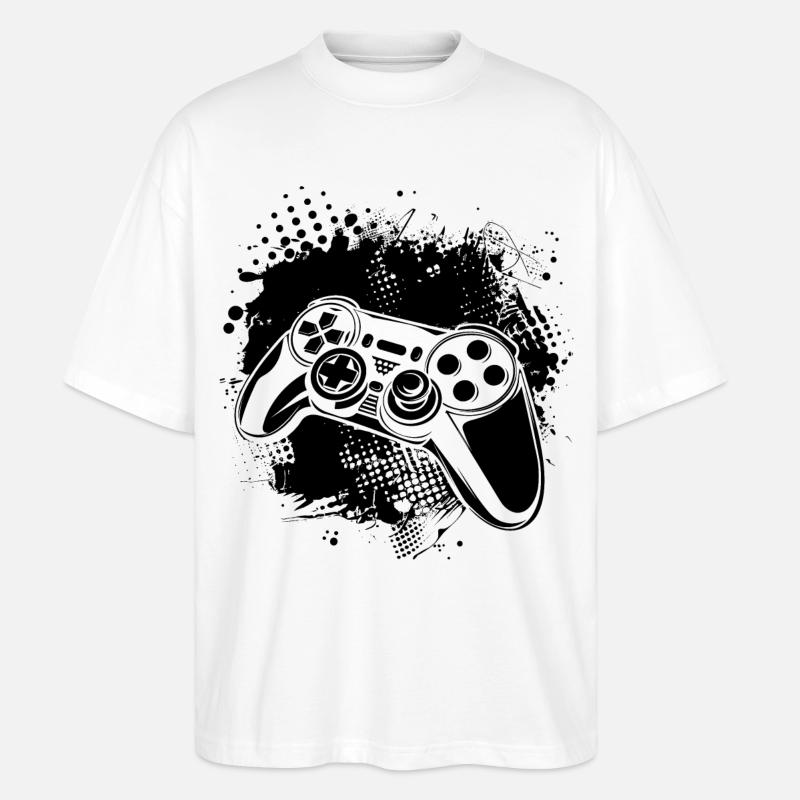 Game Controller - Stanley/Stella Oversized Unisex Bio T-Shirt Blaster 2.0 - Weiß