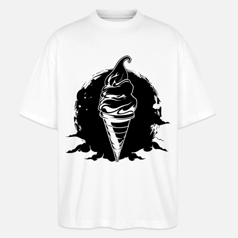 Eiscreme - Stanley/Stella Oversized Unisex Bio T-Shirt Blaster 2.0 - Weiß